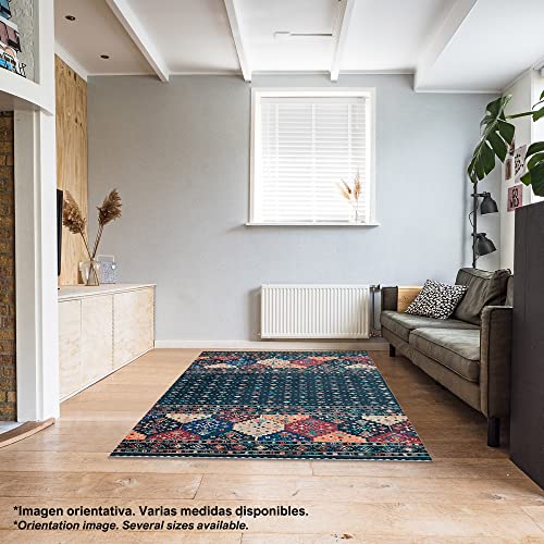 Tapis en polyester imprimé 80 x 150 cm rectangulaire coloré - 8