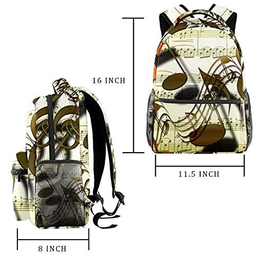 Sac à dos décontracté femme motif piano original multicolore et léger lot de 2 - 2