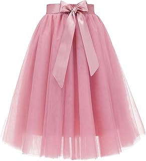 Women's Tulle Skirt Knee Length 6-Layered Wedding Party Homecoming Prom Dress - Buy now