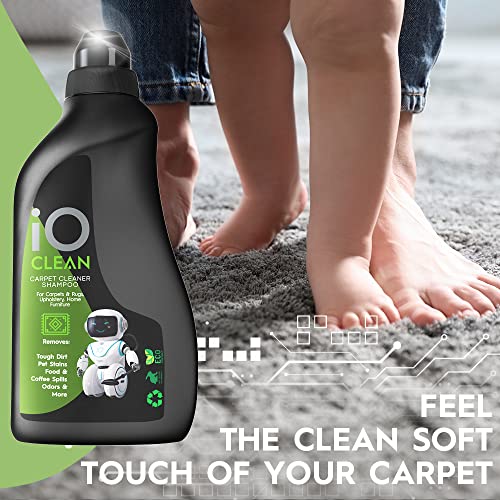 Io Clean Concentrate Carpet Cleaner Shampoo – Deep Cleaner & Deodorizer – Alone Or Machine Use – Stain Remover And Odour Eliminator – For Carpets Rugs And Upholstery – 33.8 Fl Oz #TOP7