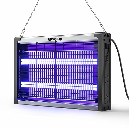 BUGZAP Mosquito Killer Lamp - Automatic 1200V High Voltage Fly Trapper with LED UV Dual Lamps for Home - Effective Mosquito Trap