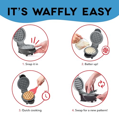 Image of Disney Dash MultiMaker Mini System Removable Plate Set - Ceramic Coating Replacement Plates for Waffle Breakfast - Waffle Maker Not Included - 4-Inch - 2-Pack - Toy Story Woody & Jessie