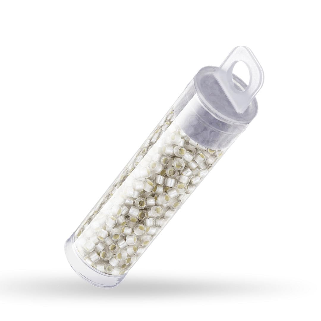Toho Seed Beads Size 8 Silver Lined Frosted Crystal 10g