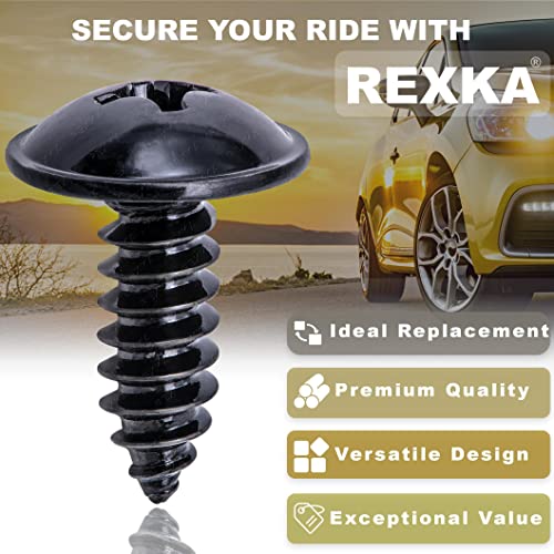 Rexka 10pcs Fender Liner Screws 12493-06207B Compatible with Hyundai Kia Accent Azera Elantra Sonata Tucson Veloster Veracruz Amanti Forte Optima Rondo Sorento Soul Spectra Spectra5 Sportage