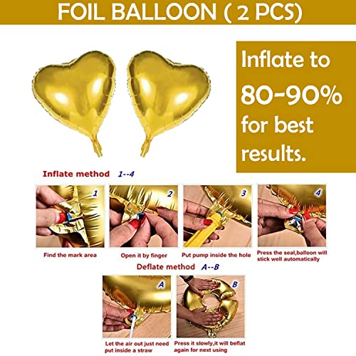 Party Propz Red Birthday Decorations - Pack Of 45 Happy Birthday Decorations Kit | Red And Gold Balloons | I Love You Decorations | Red And Gold Balloon Garland Kit | Red And Gold Birthday Decorations #TOP4