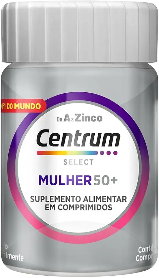 Centrum Mulher 50 Mais Multivitaminico, com Vitamina D, Vitamina B12, Calcio e Magnesio, 30 Comprimidos