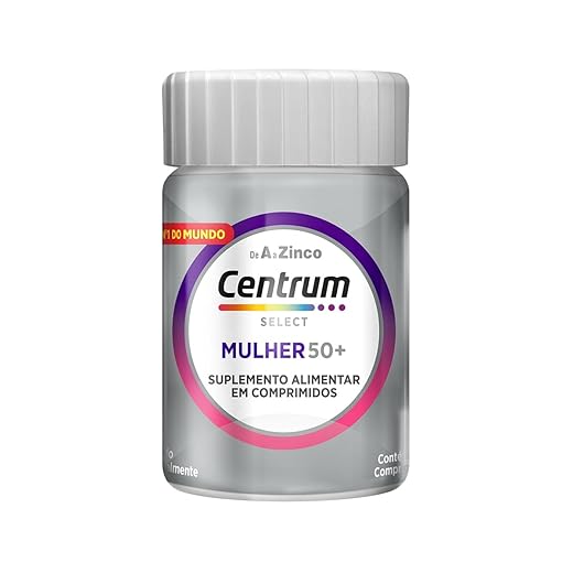 Centrum Mulher 50 Mais Multivitaminico, com Vitamina D, Vitamina B12, Calcio e Magnesio, 30 Comprimidos