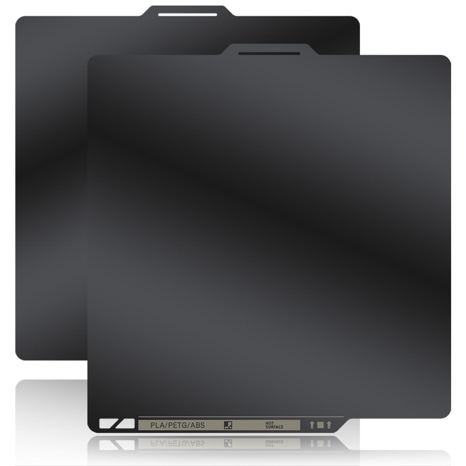 PEI Plaque de construction pour imprimante 3D Bambu Lab P2S/X2D/P1S/P1P/X1C/X1/X1E/A1, lit chauffant PEI lisse double face (avec code QR) 257 x 257 mm Surface d'impression amovible en acier à