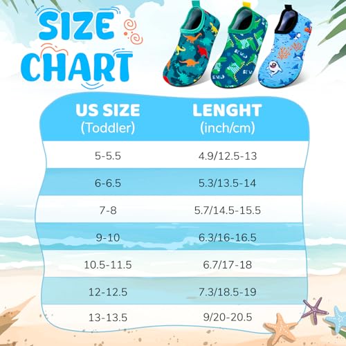 Image of Kids Boys Girls Swim Water Shoes, Toddler Kids Swim Water Shoes Non-Slip Quick Dry Beach Shoes,Barefoot Sports Shoes Aqua Socks for Beach Outdoor Sports