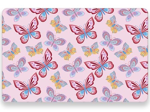 WRAPAHOLIC 50 Sheets Butterfly Paper Place Mats - 11 x 17 Inch Disposable Placemat Colorful Butterfly Decorative Paper Table Mats for Dinner Table Setting Party Supplies