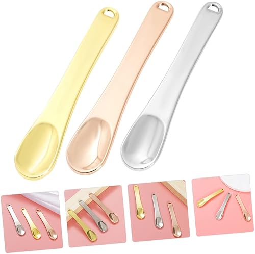 Miniatura 6 de Beavorty Herramienta para el cuidado de la piel, 18 piezas, cuchara de crema, kit de maquillaje, mini cucharas para postres, espátula de metal,