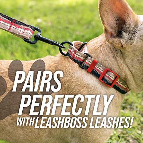 Leashboss Martingal-Halsband für Hunde | Reflektierendes Nylon-Hundehalsband für Große Hunde, Mittlere und Kleine Hunde | Kein Zug Haustier-Trainingshalsband klein | Schnellverschluss, Verstellbar