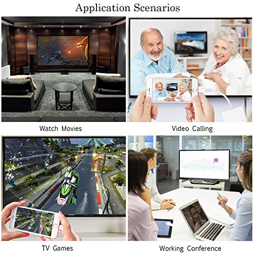 Aisonk Lightning To Hdmi Adapter With Lightning Digital Av Adapter 1080P, Lightning Charging Port White For Select Iphone Ipad And Ipod Models And Hdtv Monitor Projector(Whiite) #TOP3