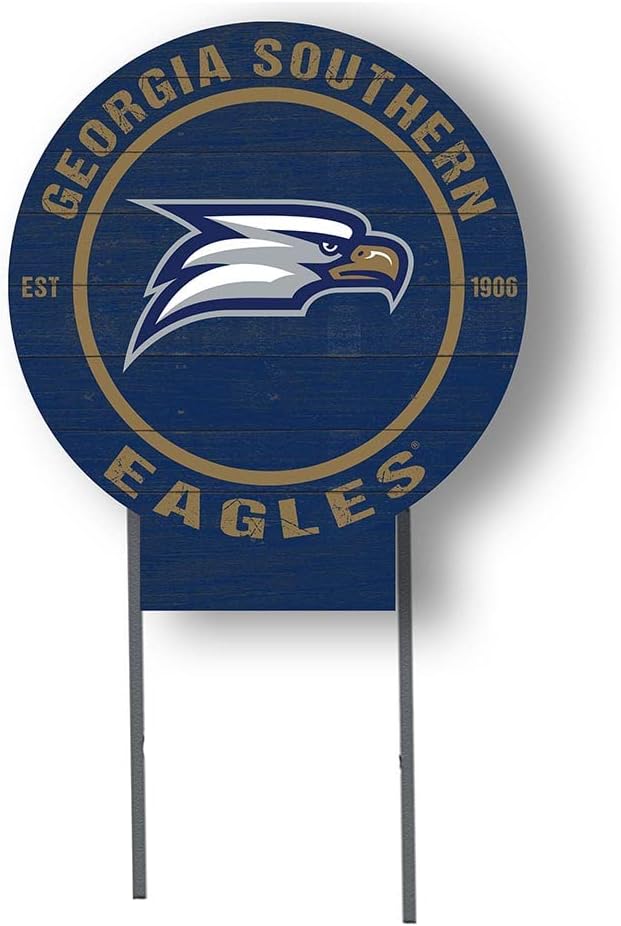 KH Sports Fan Georgia Southern Eagles 20"x20" Circle Logo Lawn Sign, One Size, Team Color
