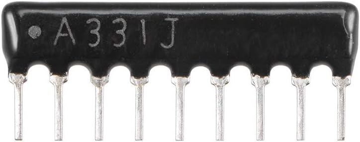 uxcell 330 Ohm Resistor Network Array, 1/8W SIP-9 2.54mm Pitch, 5% Tolerance Bussed Type 10pcs
