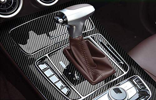 5D High Gloss Black Carbon Fiber Vinyl Bubble Free Air Release Car Wrap Film Automotive (1ft x 5ft)