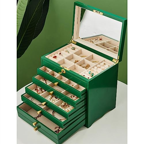 Boîte à bijoux en bois multicouche rétro pour une organisation parfaite