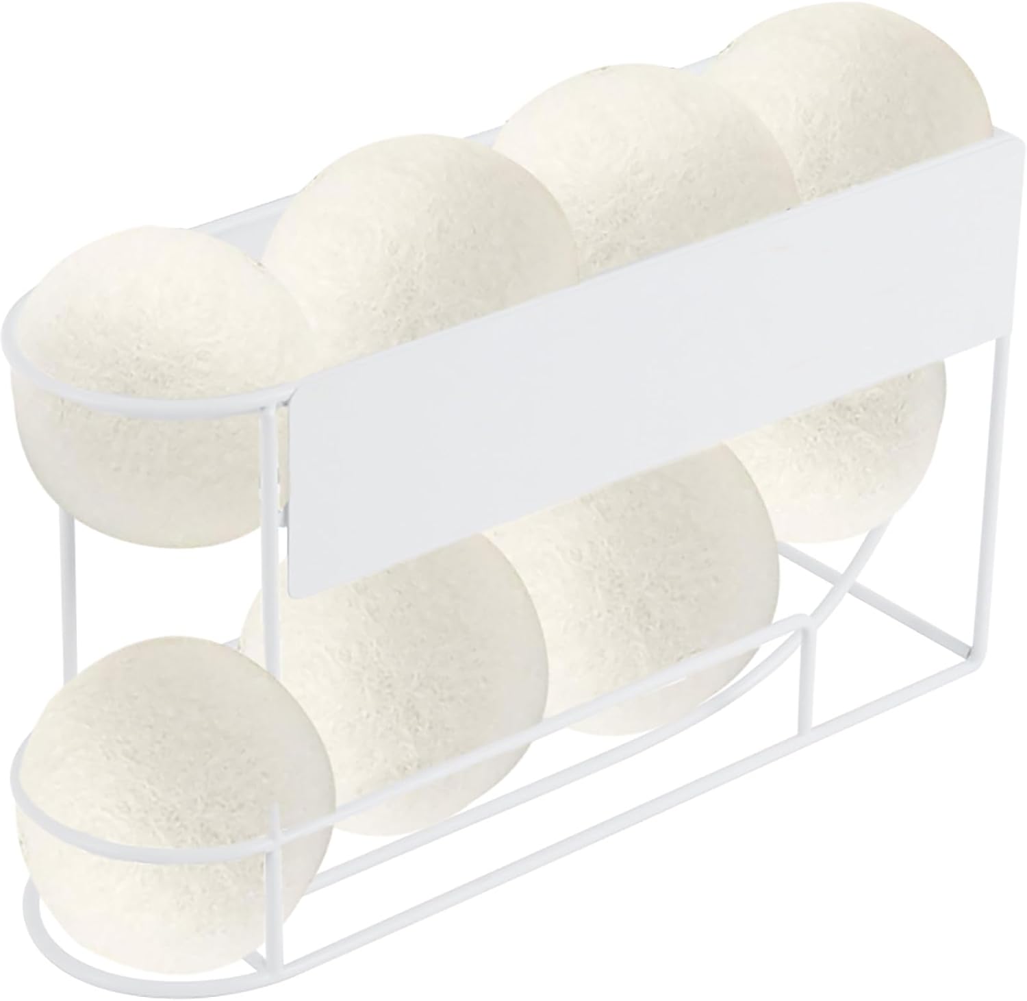 Magnetic Dryer Ball Holder for Laundry Room Organization and Storage, Automatic Roller Chute Container Magnetic Basket for Dryer Balls, Tool-Free Installation (No Balls)