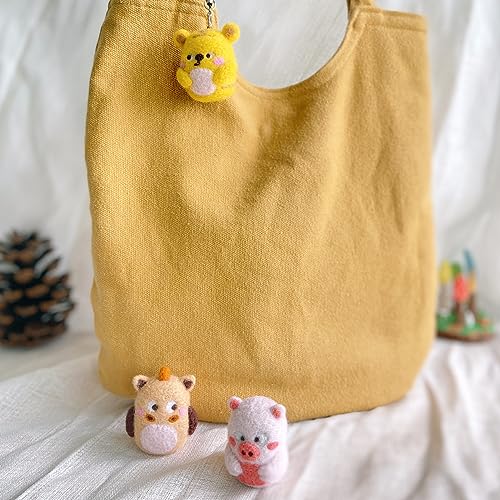 Image of ROLY BEE DIY Wool Felting Kit - Easy to Use Tools for Handmade Lovers - Create Cute Felted Designs with a Sense of Accomplishment