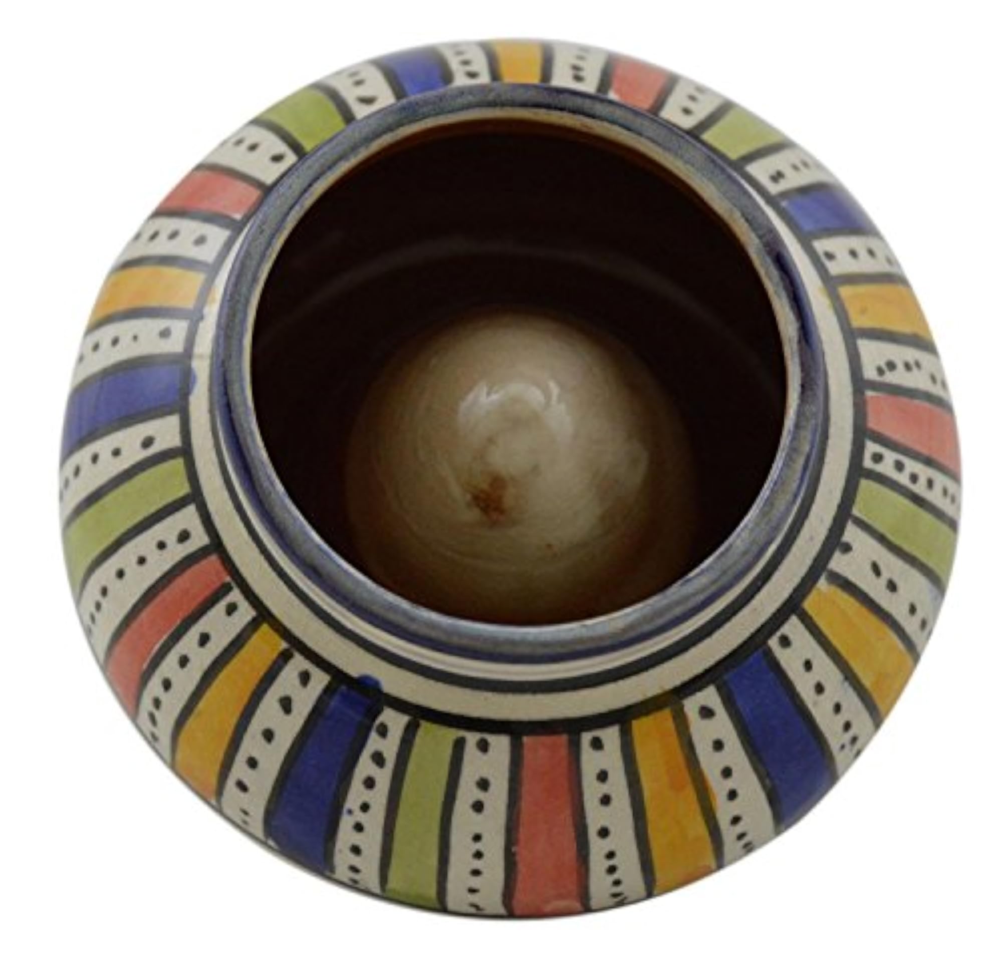 Handmade Moroccan Ceramic Ashtray, Small Blue