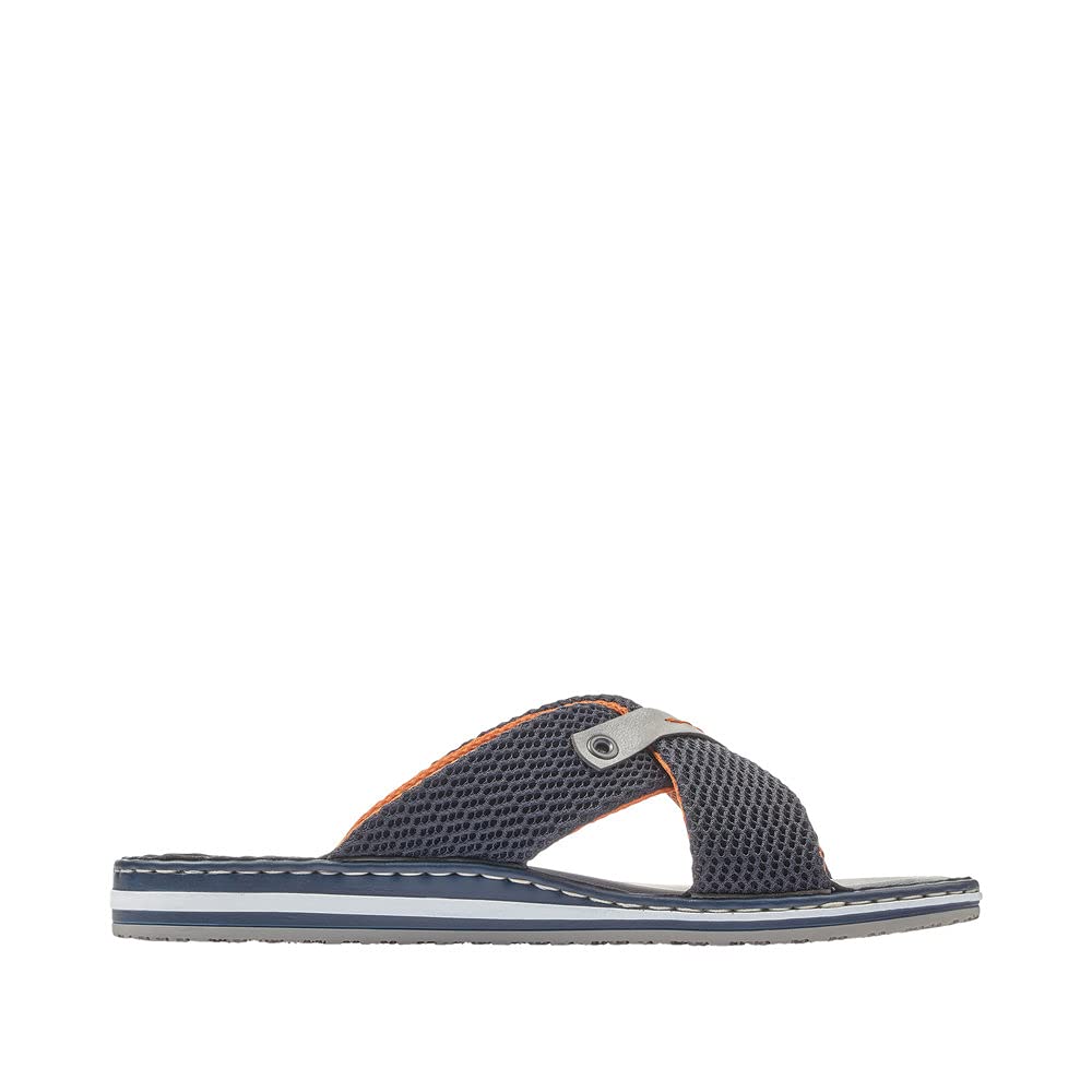 Rieker 21539-14 Herren Pantolette Synthetik blau blau