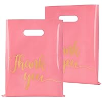 Vista 13 de Paquete de 100 Bolsas de Compras Negras de Agradecimiento para Pequeñas Empresas - 9"x12" Extra Gruesas 2.36 Mil Bolsas de Agradecimiento