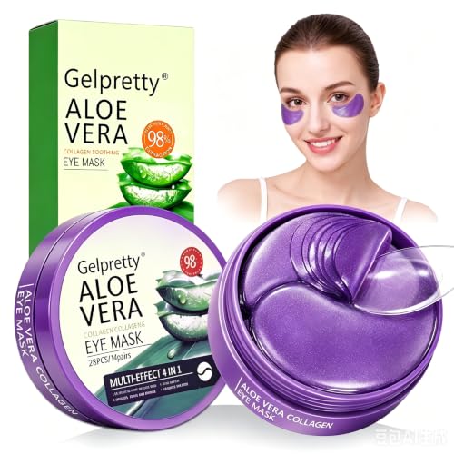 #VerdientProvisionen<br>40 x Aloe Vera Augenpads mit Hyaluron Feuchtigkeitsspendende Kühlpads gegen dunkle Augenringe Tränensäcke für strahlenden Blick Dunkelgrün