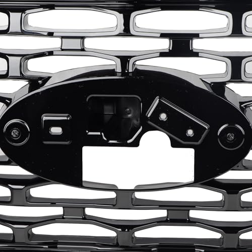Duolctrams Gloss Black Front Grille Grill Assembly Compatible with 2021 2022 2023 Ford F150 F-150 ML3Z-8200-LBPTM FO1200670 by Duolctrams - Used condition - Image 3