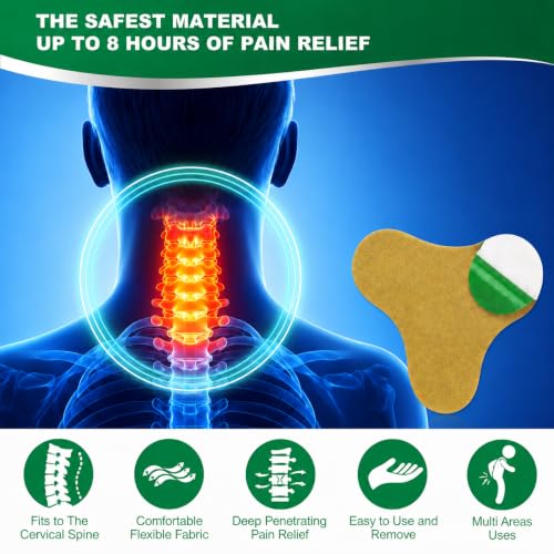 Image of Pain Relief Patches, 48 Pcs Neck Pain Relief, Wormwood, 12-Hour Use