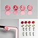 Set of 4 Fit Mercedes Benz Logo Laser Engraved Red Aluminum Metal Cap Stainless Steel Screw for Car License Plate Frame