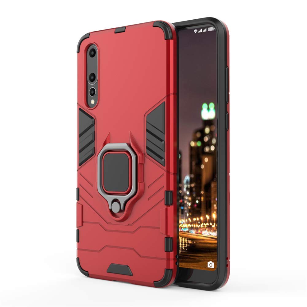 CHcase Huawei P40 Pro Funda, Anillo Metálico Sujeción Soporte Antichoque Rígido Caja (Funciona con el Montaje de Coche Magnético) Doble Capa Sólido Case Carcasa para Huawei P40 Pro -Black Plus Gray — view 65