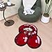 LAKEA Cherry Red Lips Creative Pattern Rug Cloakroom Game Room Housewarming Gift Handmade Non-Slip Unique Decorative Carpet Floor Pad