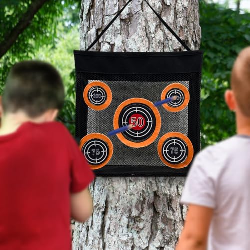 shooting practice target toy storage mesh bag compatible with nerf darts portable amp foldable dart zone for kids boys girls 6