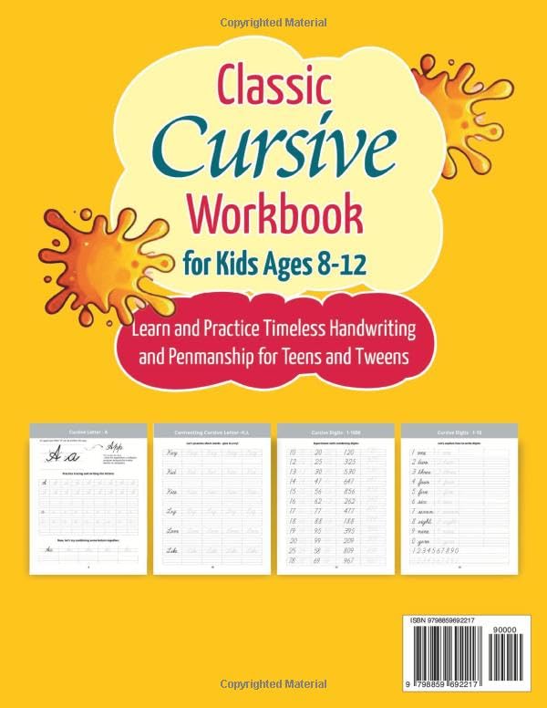 Classic Cursive Workbook for Kids Ages 8-12: Learn and Practice Timeless Handwriting and Penmanship for Teens and Tweens - Image 2