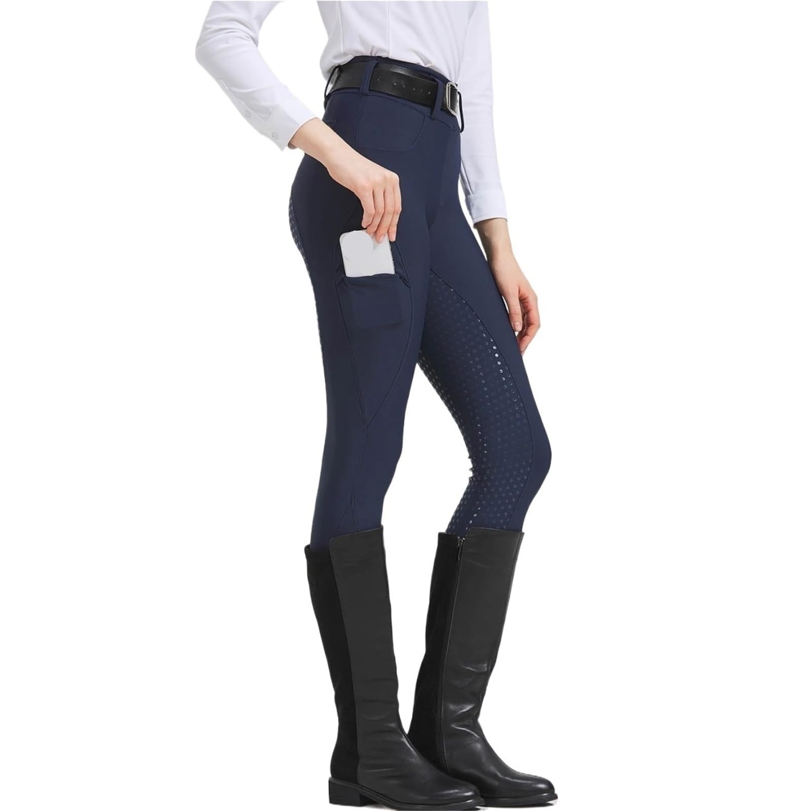 Pantalones de equitación Silicona Antideslizantes, Secado rápido y Ajustados, for exámenes ecuestres para Mujeres Y Hombres