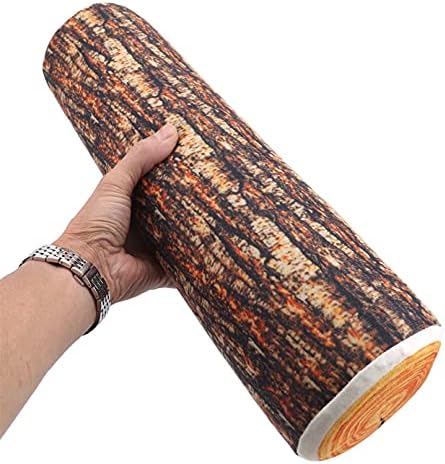 CZYHP Creative Natural Wood Design Sofa Cushion Tree Trunk Log Cushion Pillow Comfort Soft Chair Cushion Pillows Gift Travel Portable Tree Stump Car Decorative Cushion,Long Round