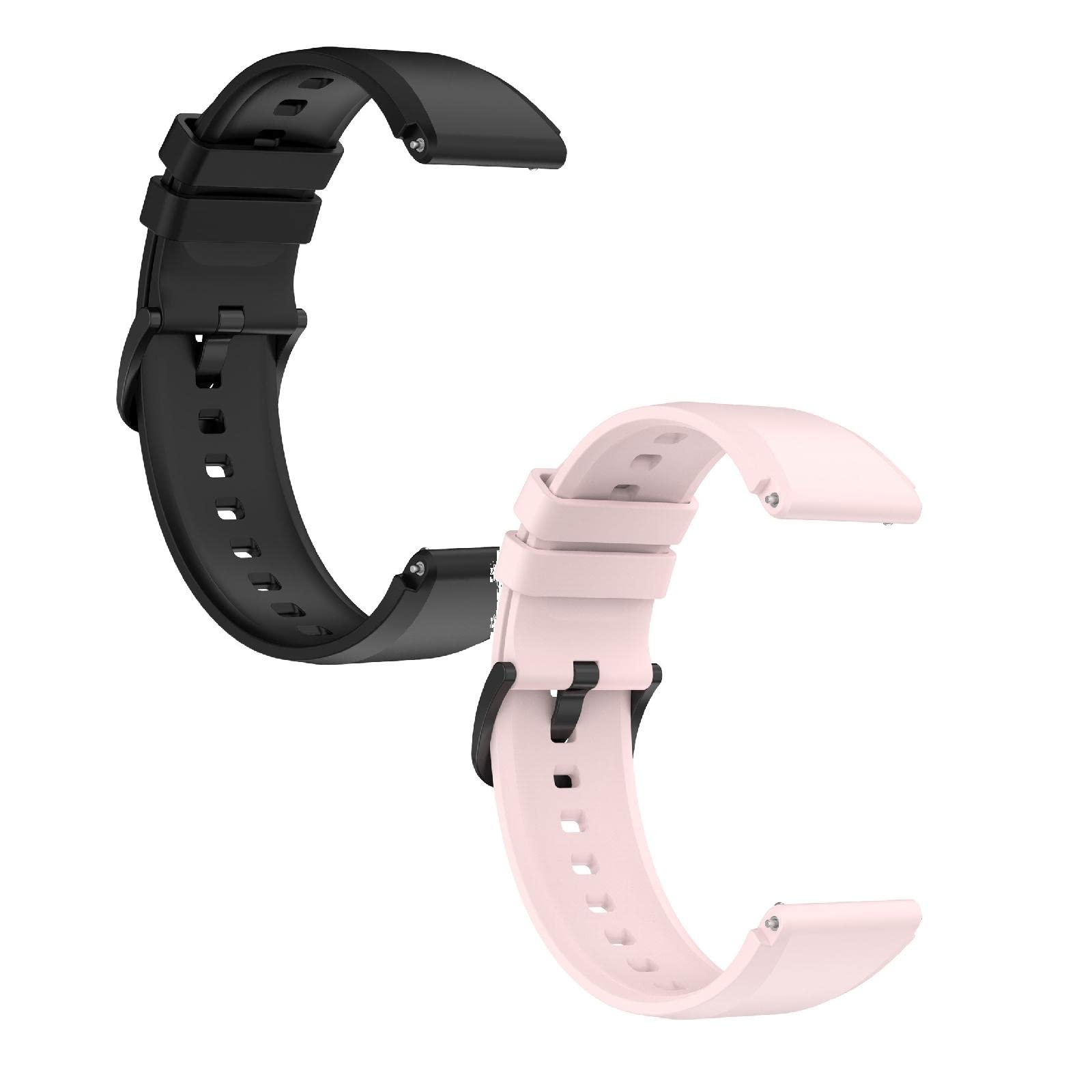 2 Pack Straps Compatible with Xiaomi Mi Watch, Watch S1 Active/Sport, Adjustable Replacement Wristband Silicone Sport Band