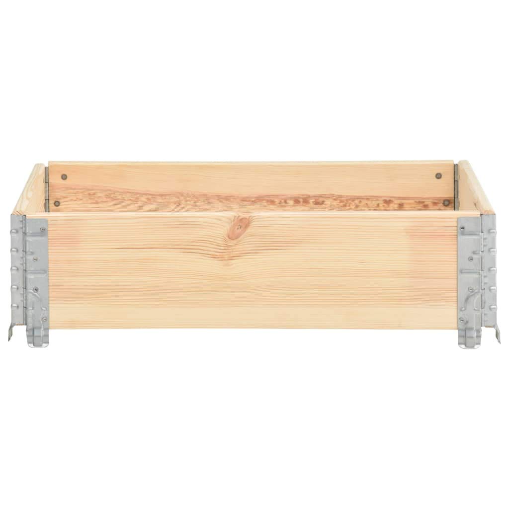 Fioriera Rialzata 60x80 cm in Legno di Pino Orto da Giardino | Cassetta impilabile e pieghevole per orto domestico. Adatta a spazi esterni come terrazzo, balcone e cortile.