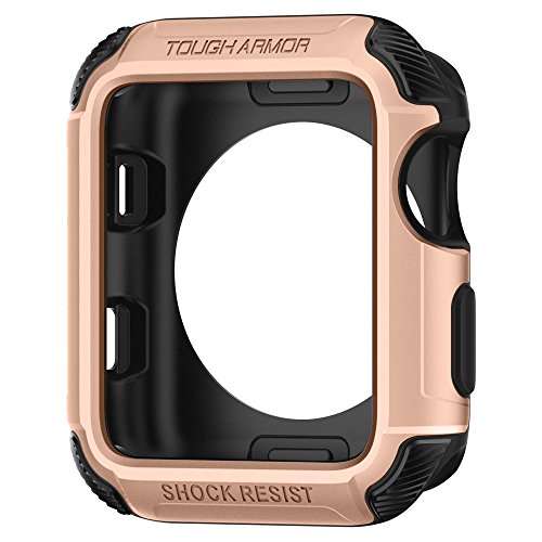Spigen Tough Armor [2nd Generation] Designed for Apple Watch Case for 42mm Series 3 / Series 2 / Series 1 - Blush Gold