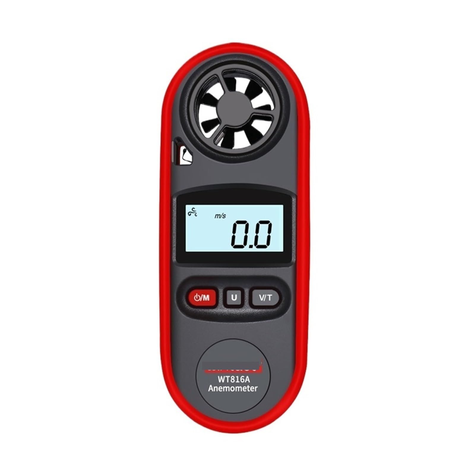 Velocidad del viento, WT816A Anemómetro digital de 30 m/s Velocidad del aire -10~45 C Temperatura del viento Velocidad Indicador de enfriamiento Medidor de medida