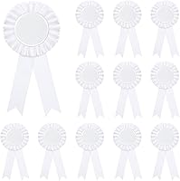 Vista 14 de Cinta de premio en blanco de 12 piezas, premio de premio de 1er lugar, medalla de roseta, cinta de participación de reconocimiento de victoria