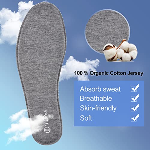 image for TIESTRA 2 Pair -Shoe Inserts for Womens Memory Foam Insoles,Replacemen