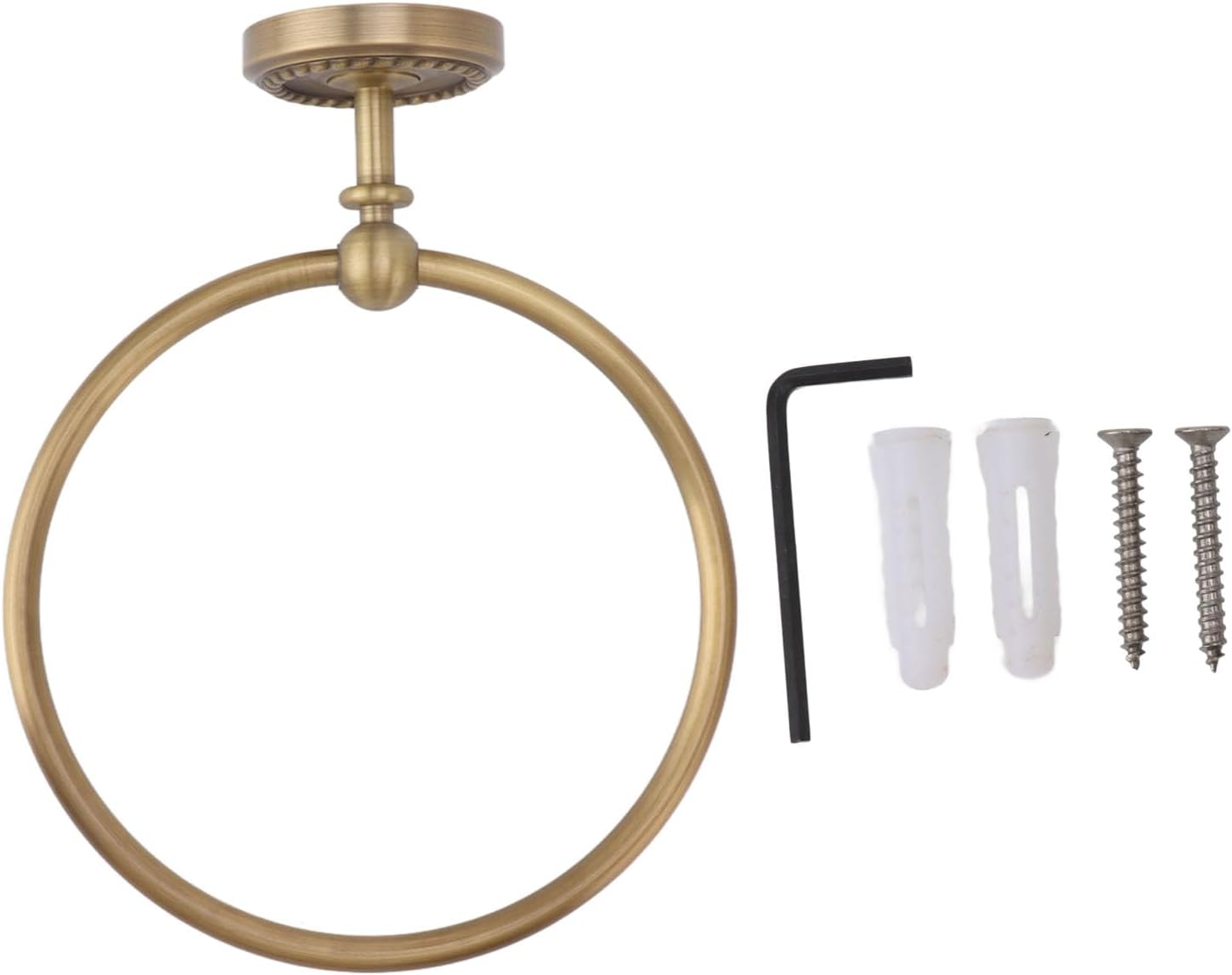 Bathroom Towel Holder, Bath Towel Ring Copper Round Wall Mounted Hand Shower Rack for Bathroom (970830)