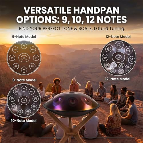 Handpan 22 Pulgadas D Minor Acero Nitrogenado Azul miniatura 4