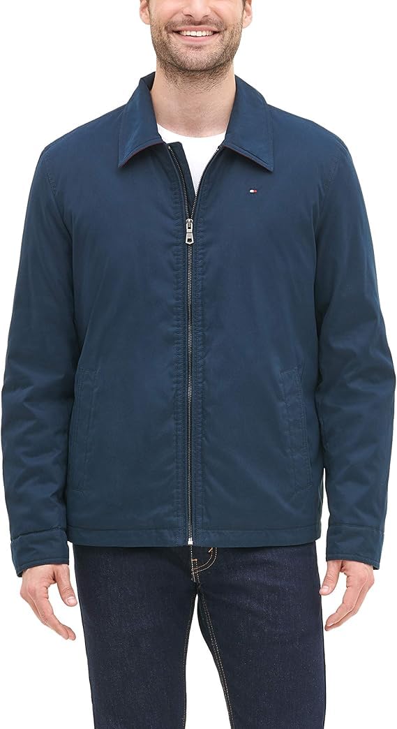 Tommy Hilfiger Mens Lightweight Microtwill Golf Sport Coat