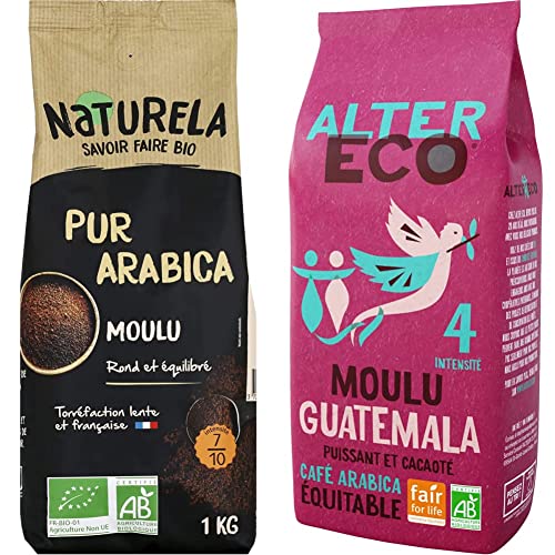 NATURELA - Café Bio Moulu Arabica, Torréfaction Lente, Fabriqué en...
