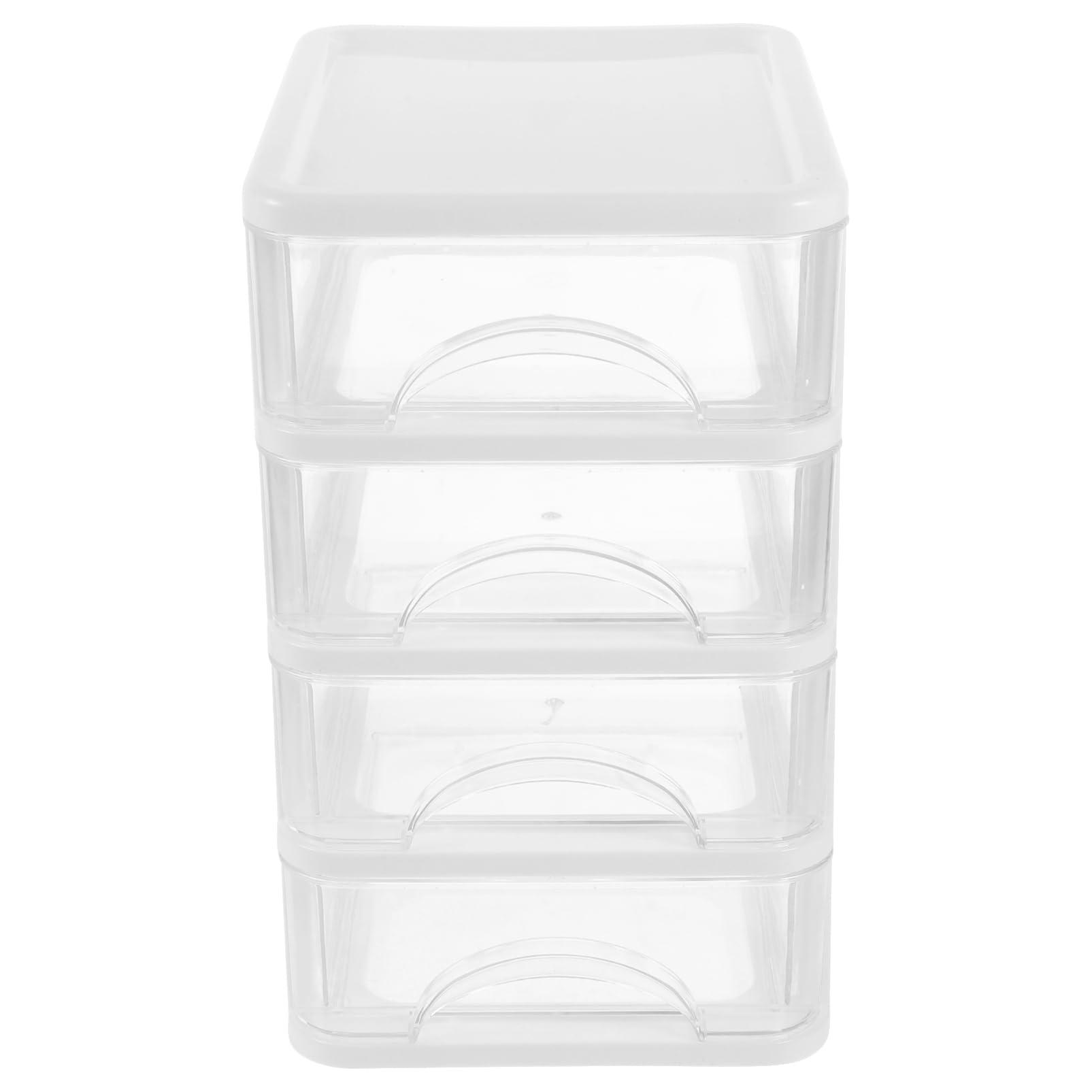 Operitacx Boîte de Rangement de Bureau Blanche en Plastique Tiroir et Compartiments, Grosse Capacité pour Organiser Petits Objets, pour Salle D'étude et Décoration