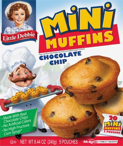 Miniatura 2 de Little Debbie Mini magdalenas con chispas de chocolate, 5 bolsas, caja de 8.44 onzas