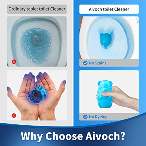 Aivoch Automatic Toilet Bowl Cleaner Tablets, Bathroom Toilet Tank Cleaner, with Sustained-Release Technology (4 Count)