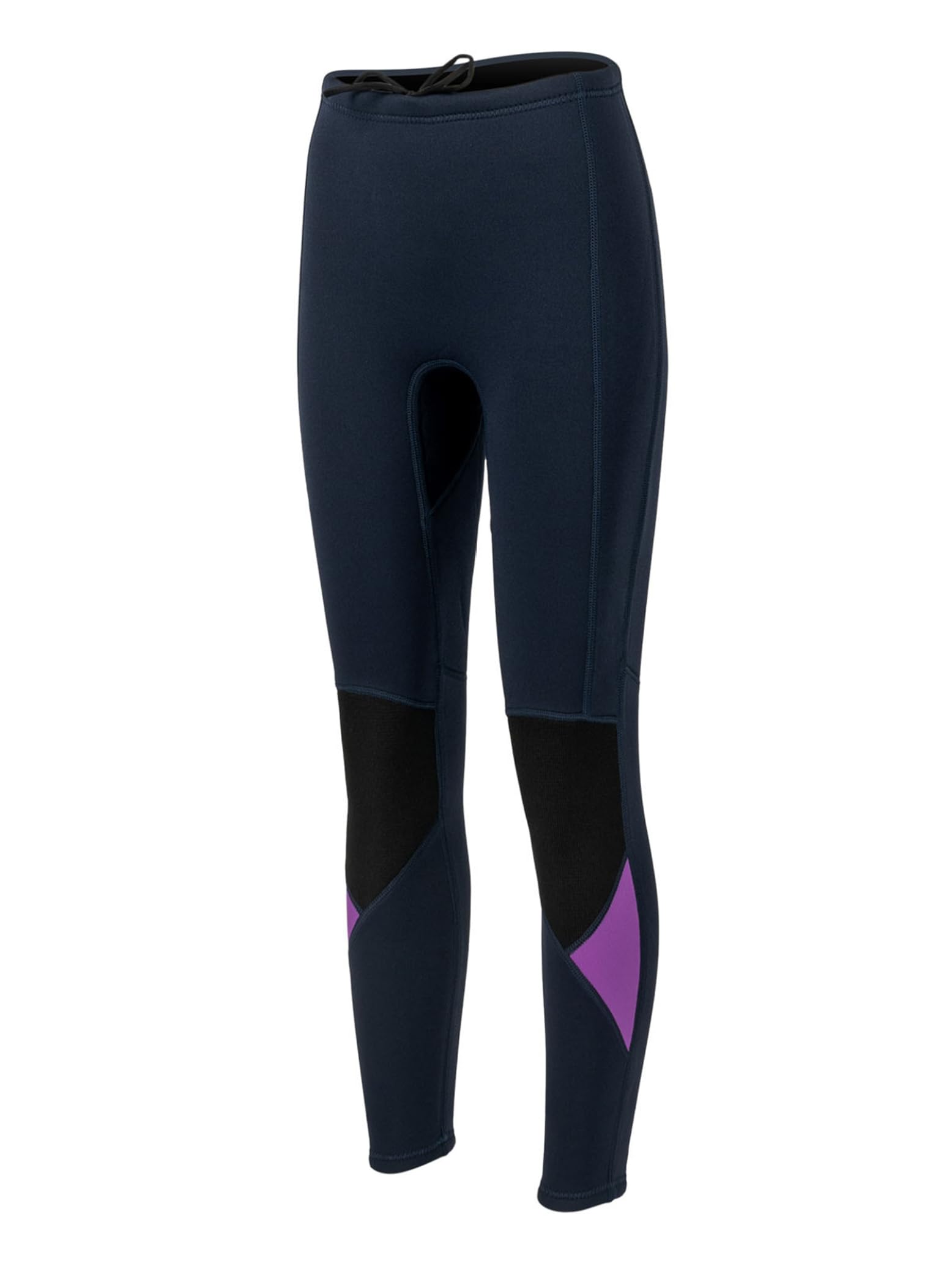 Eandarui Women 3mm Neoprene Drawstring Swim Bottoms Wetsuit Swimming Diving Surfing Suit Elastic Waistband Pants Dark Blue X-Large